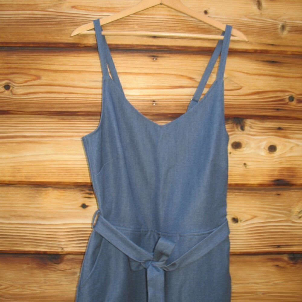Nwt Bluechambray Belted Jumpsuit Pants — image 4 of 8
